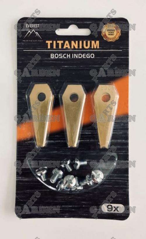 ZESTAW NOŻY DO KOSIAREK ROBOTYCZNYCH BOSCH TITAN - 9 elementowy zestaw ( zastąpienie oryginału F01680032 )